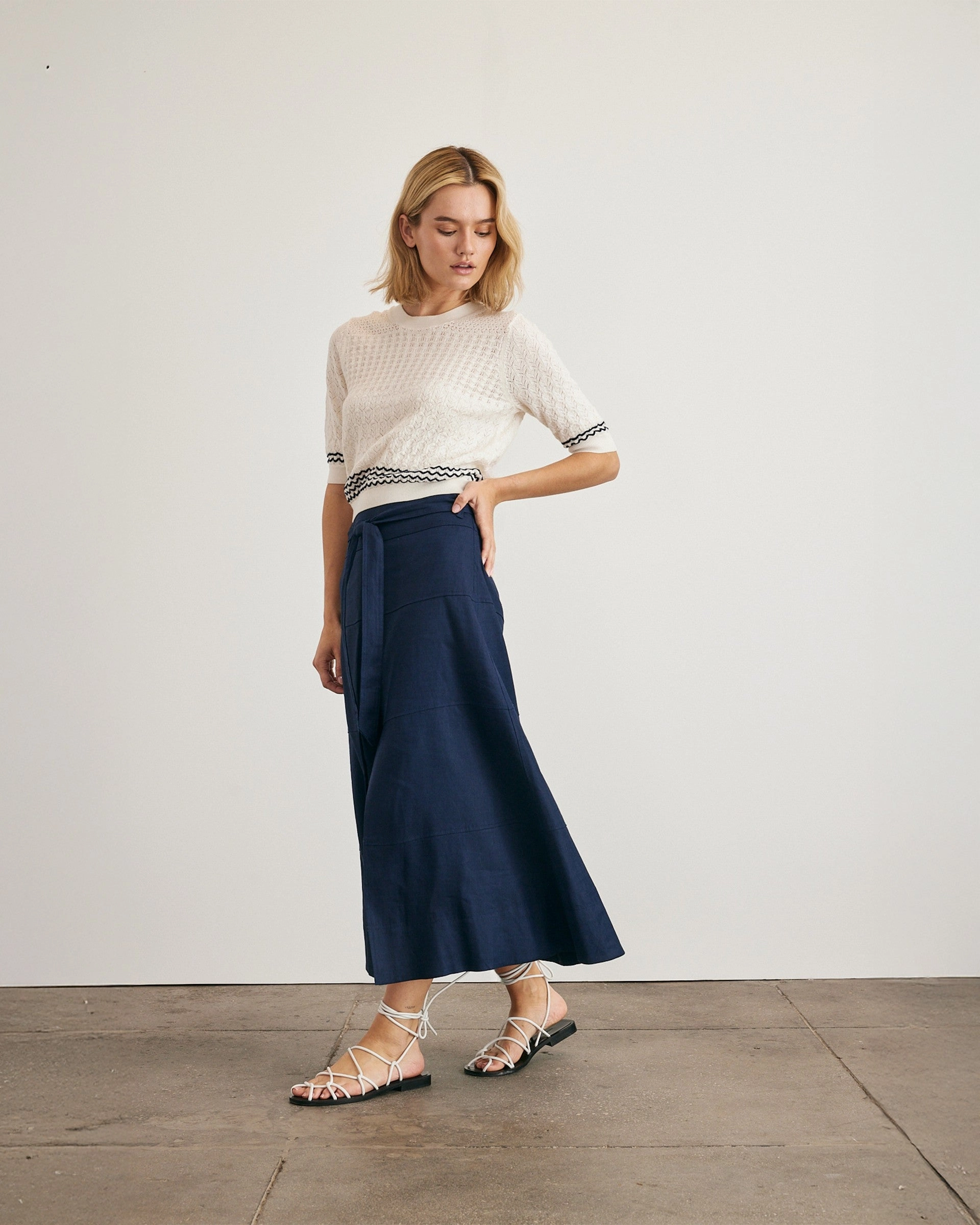 NonRestrictive Cuff Design EcoConscious Production Diana Knit Top