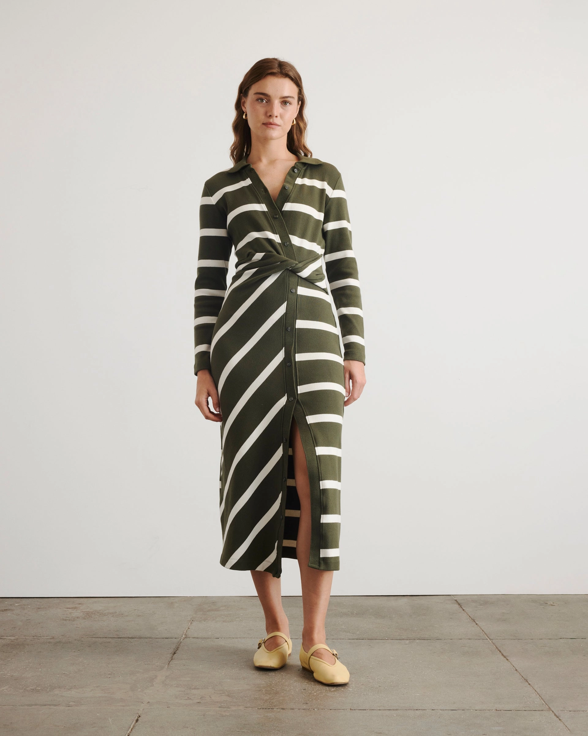 Ellicot Dress Layered Stitch Detail