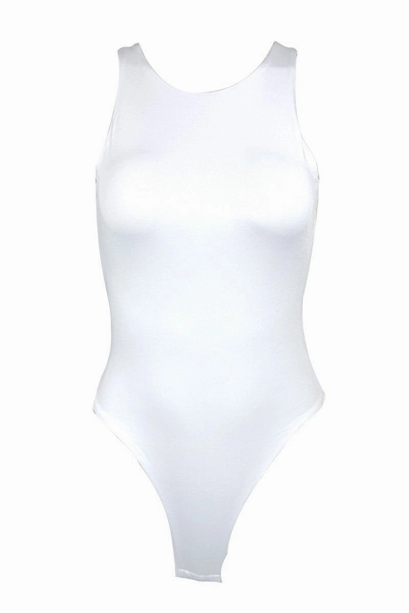 Breathable Comfort Design WOMEN SLEEVELESS BASIC CREW NECK BODYSUIT