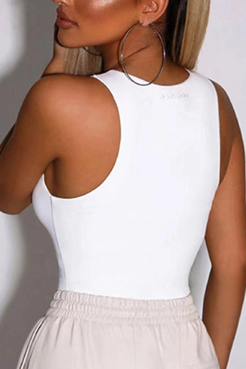 Flexible Wear Minimal Edge WOMEN SLEEVELESS BASIC CREW NECK BODYSUIT