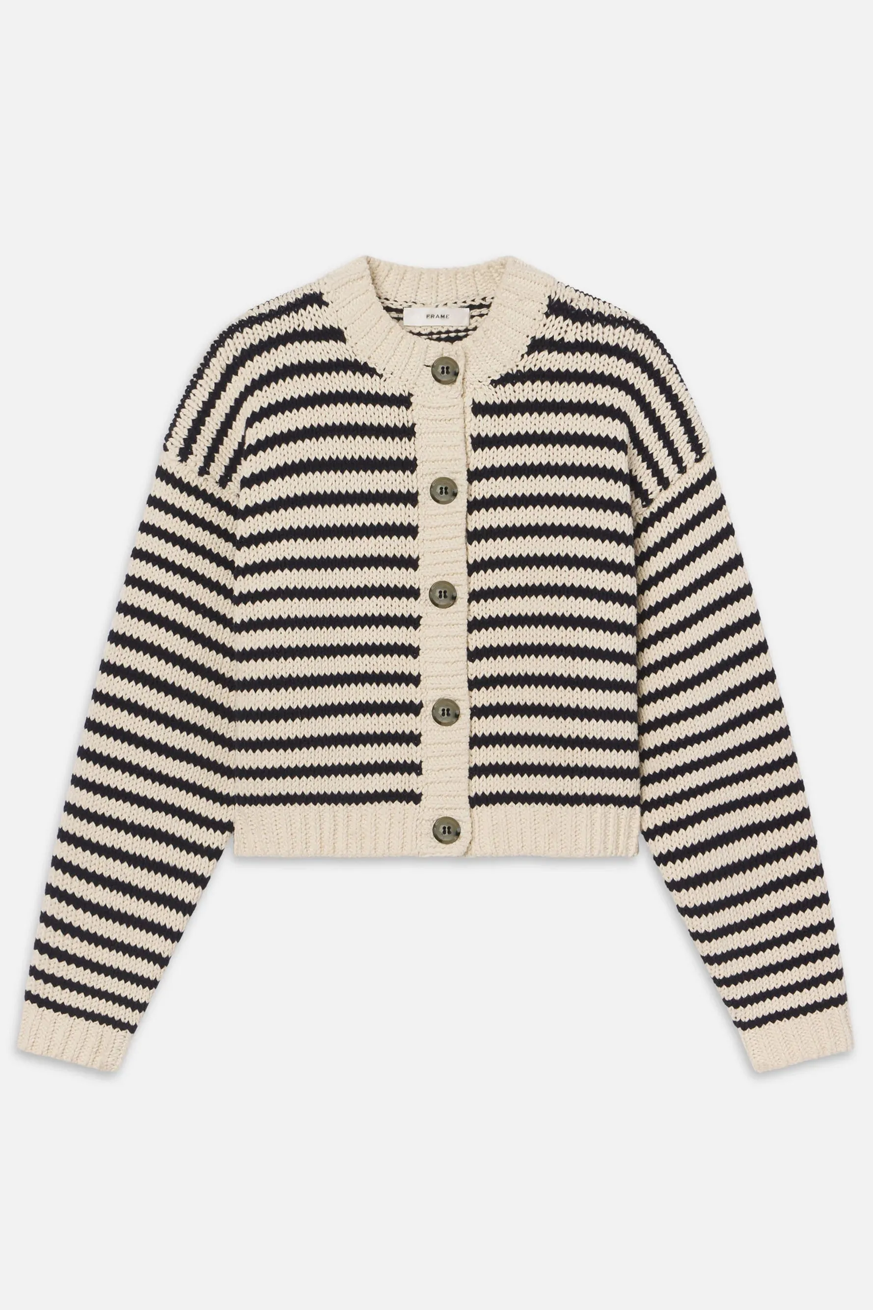 The Striped Chunky Femme Cardi Warm Knit