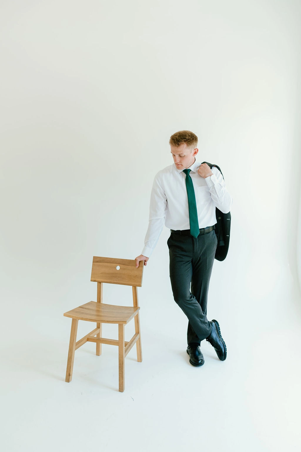 Washable 2-Pant Flex Suit Charcoal Stylish Appearance