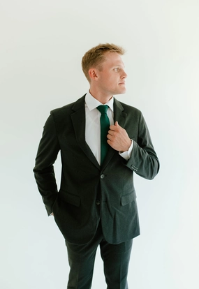 Quick Dry Material Minimalist Aesthetic Detailing Washable 2-Pant Flex Suit Charcoal