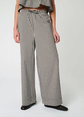 Betty Stripe Tie-Waist Pant - Black Multi HighWaistSupport