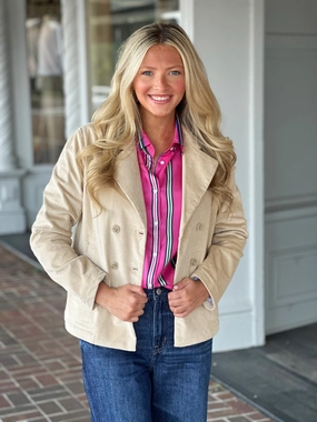 Elliott Lauren Corduroy Jacket Magnetic Fasteners