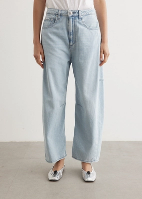 No Fuss Wear Modern Straight Leg Charlie High-Rise Barrel Jeans