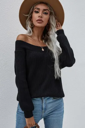 SEXY OFF SHOULDER SOLID COLOR TOP Noise Reduced Zipper UltraSoftInterior