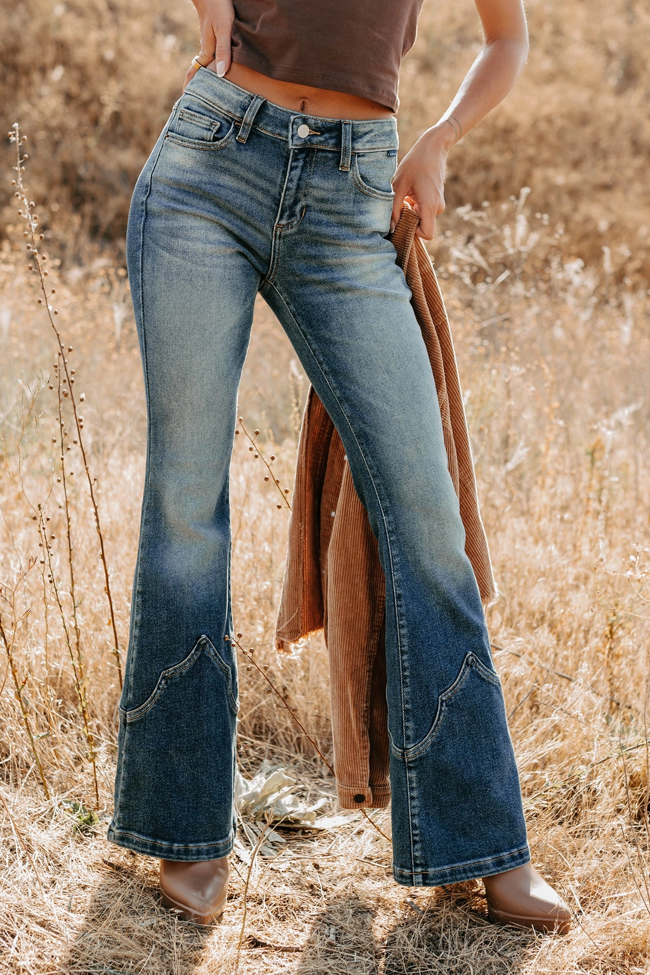 Seymour Mid Rise Western Flare Cello Jeans (Tint) Work Meeting Weekend Style Streetwear Fan