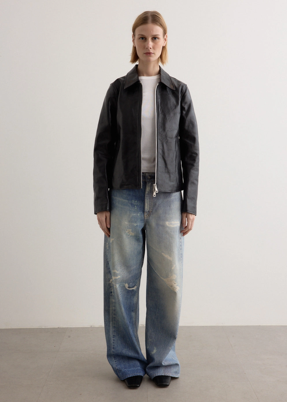 Cool And Simple Full Cut Digital Print Denim Jeans