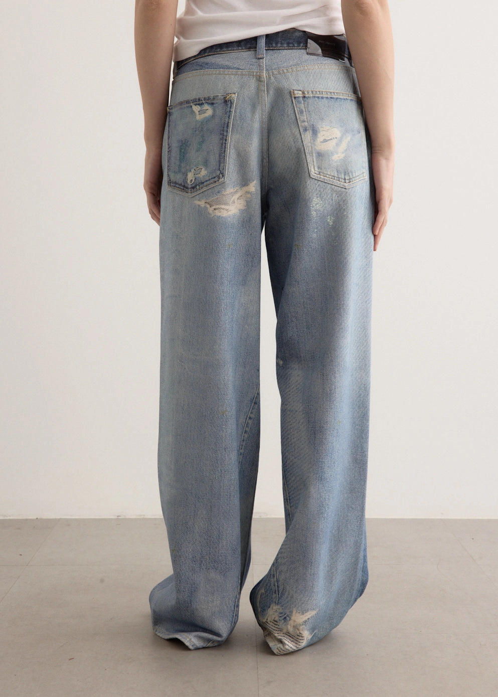 Full Cut Digital Print Denim Jeans Daytime Look Chill Friendly