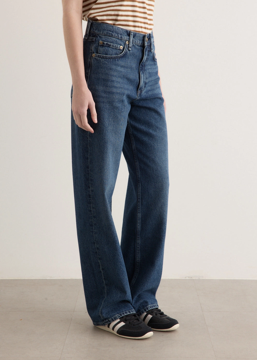 Travel Outfit Professional Wear Sharp Silhouette Shea High-Rise Relaxed Straight Jeans