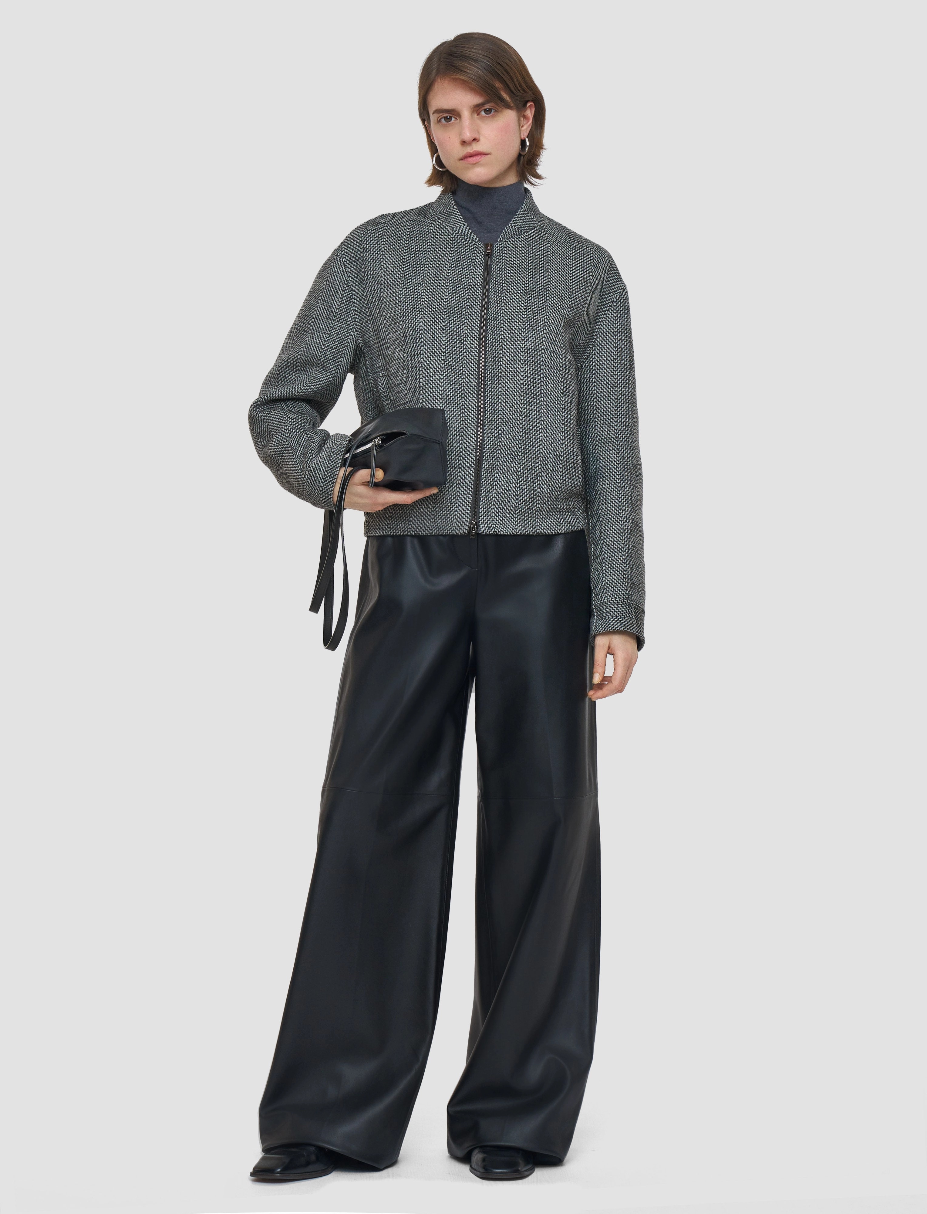 Gustave Linear Double Face Wool Jacket Non Bulky Insulation Tech Soft Touch Texture