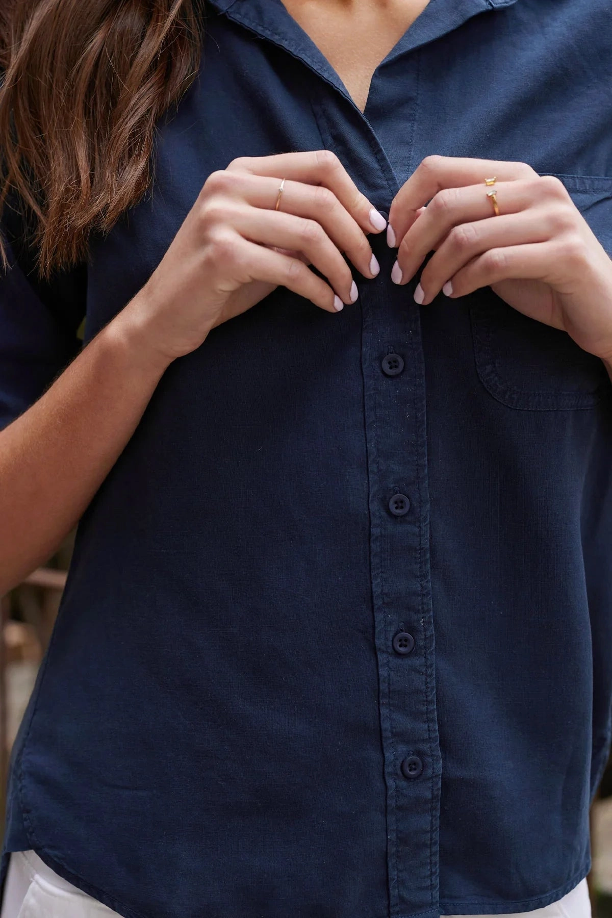Shirt Tail Button Down AthleisureInspired All Day Comfort