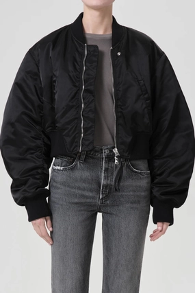 Shoreditch Ski Club x AGOLDE Jett Bomber Jacket Mirror Visualize