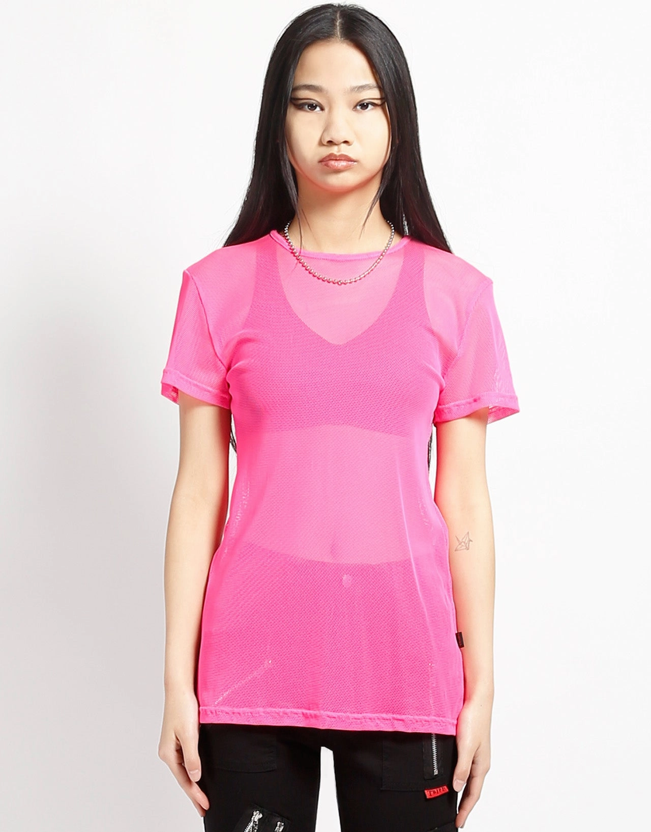 SHORT SLEEVE FISHNET PINK Comfortable Fabric Flexible Design