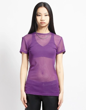Hypoallergenic Lining SHORT SLEEVE FISHNET PURPLE
