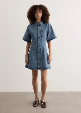 Popular Style Reliable Layer Short Sleeve Shirt Dress