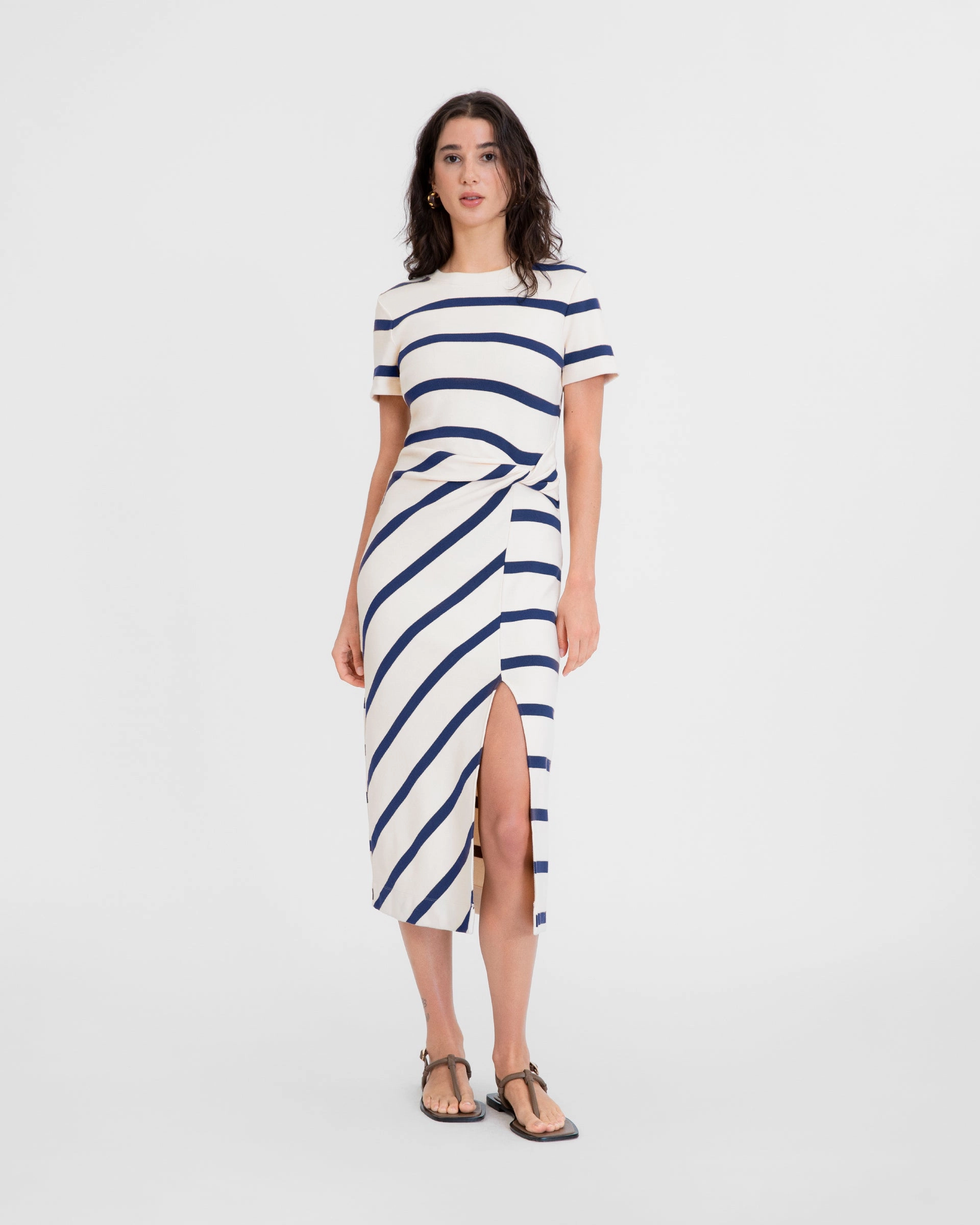 Travel Layer Short Sleeve Striped Cody Dress