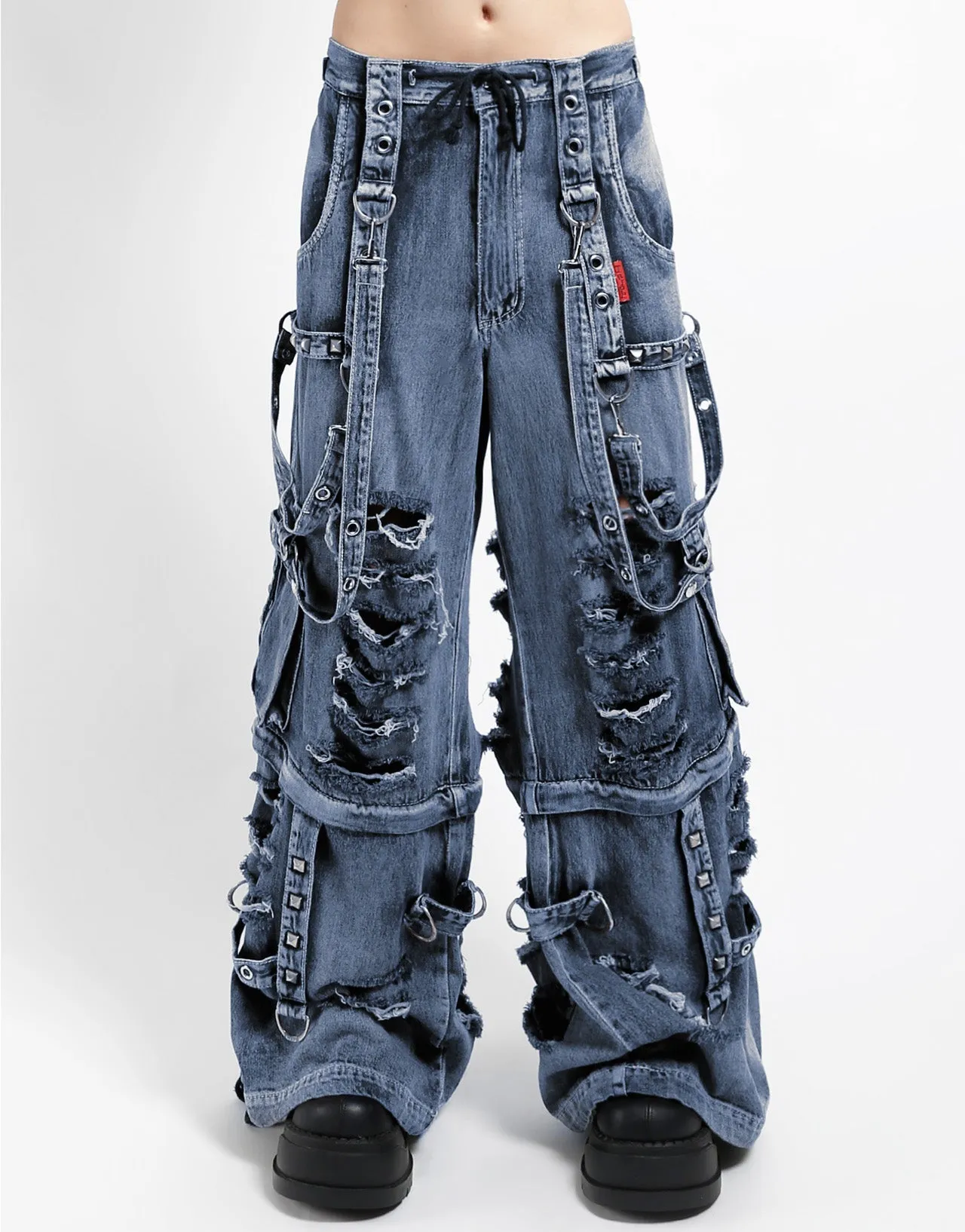 SeamlessPockets Travel Essential SHREDDER DENIM FULL FORCE PANT INDIGO FOG WASH