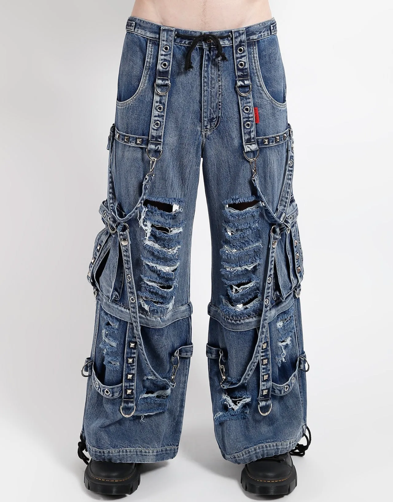 SHREDDER DENIM FULL FORCE PANT INDIGO FOG WASH FlexibleKnees