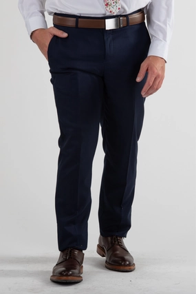 Adaptable Fit Transitional Style Signature Suit Pant Slim Fit / Navy