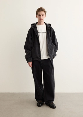 Significant Oversized Denim Hood Jacket Unisex Fashion Sunny Vibes Rainy Day Shopping Day