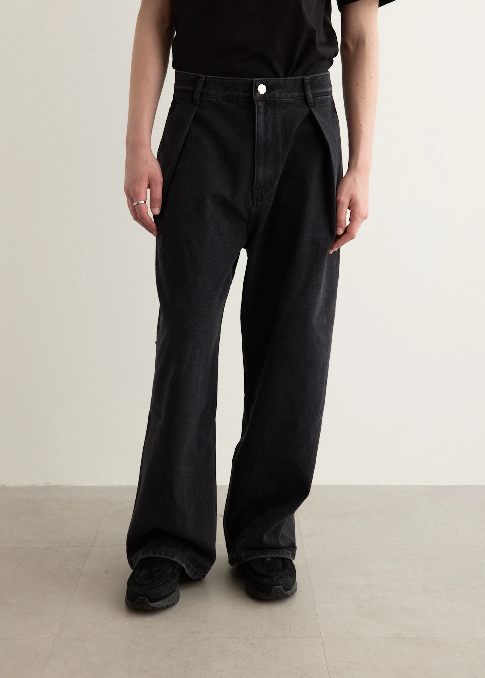 Significant Pleat Front Jeans Work Outfit