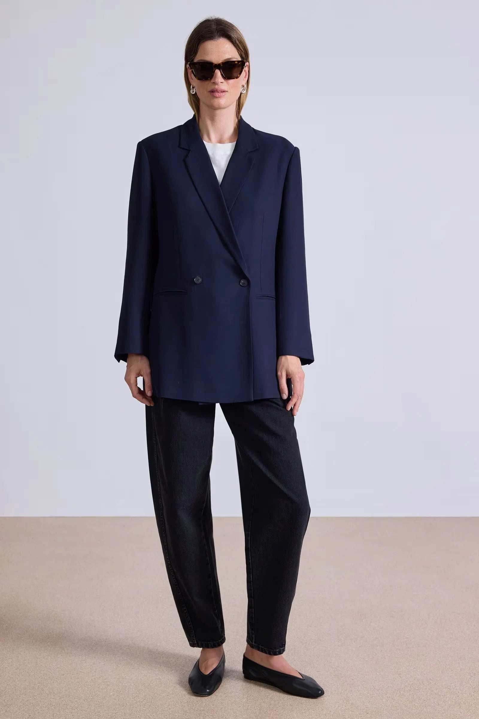 Elsa Double Breasted Blazer Odor Resistant Quick Release Buckles