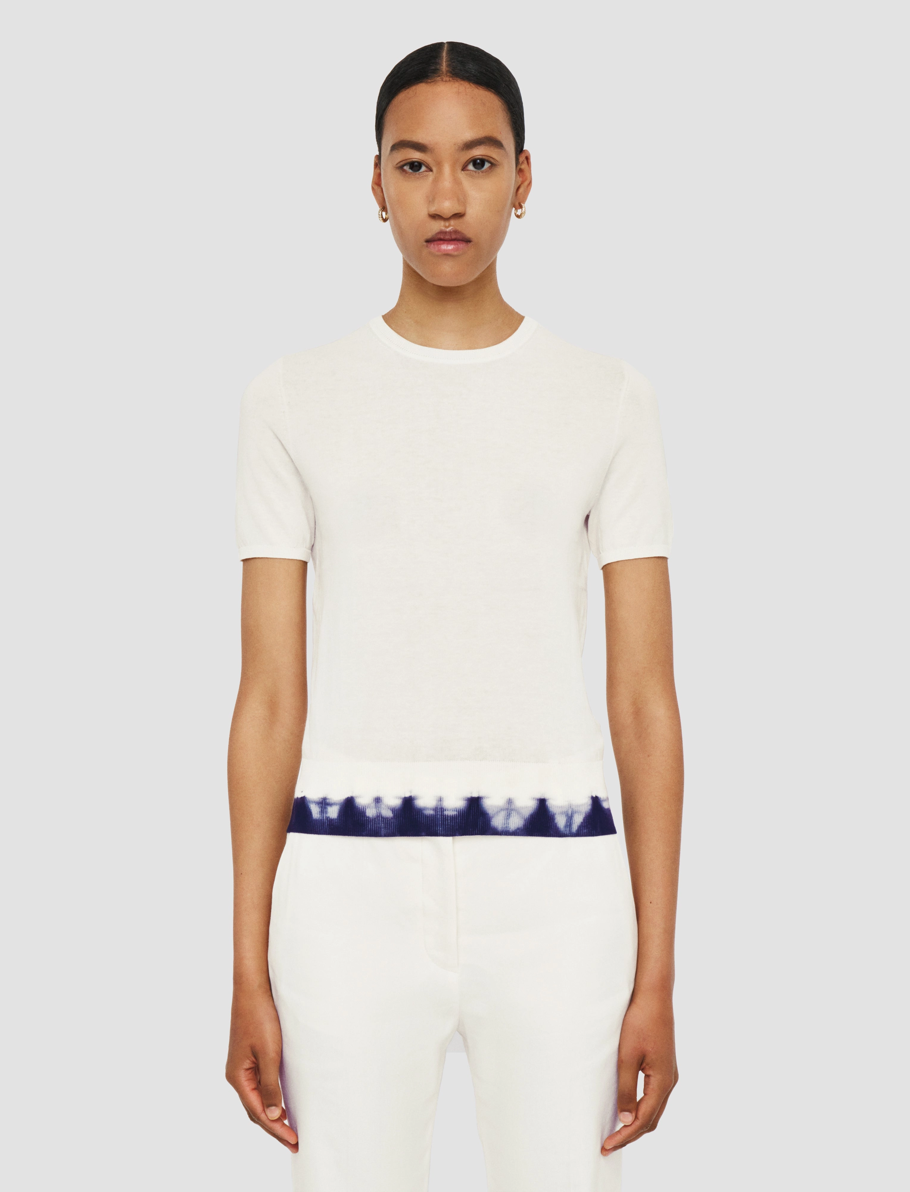 Soft Touch Brushed Surface Lightweight Jersey Material Silk Cotton Knit Top