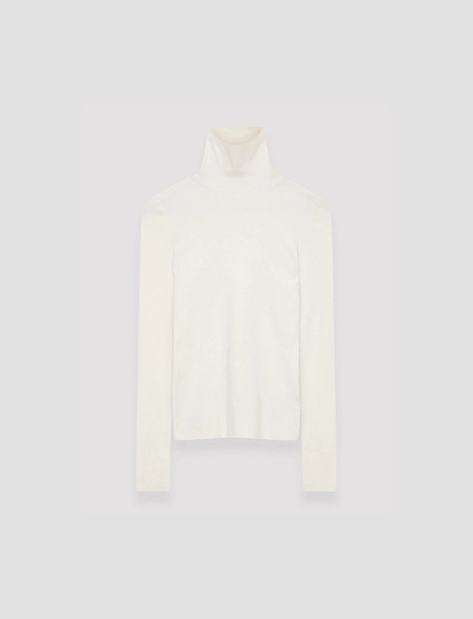 Silk Stretch High Neck Top Modern Comforted Low Maintenance Knit