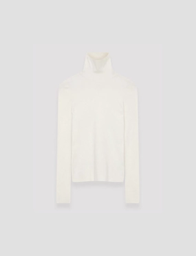 Silk Stretch High Neck Top Modern Comforted Low Maintenance Knit