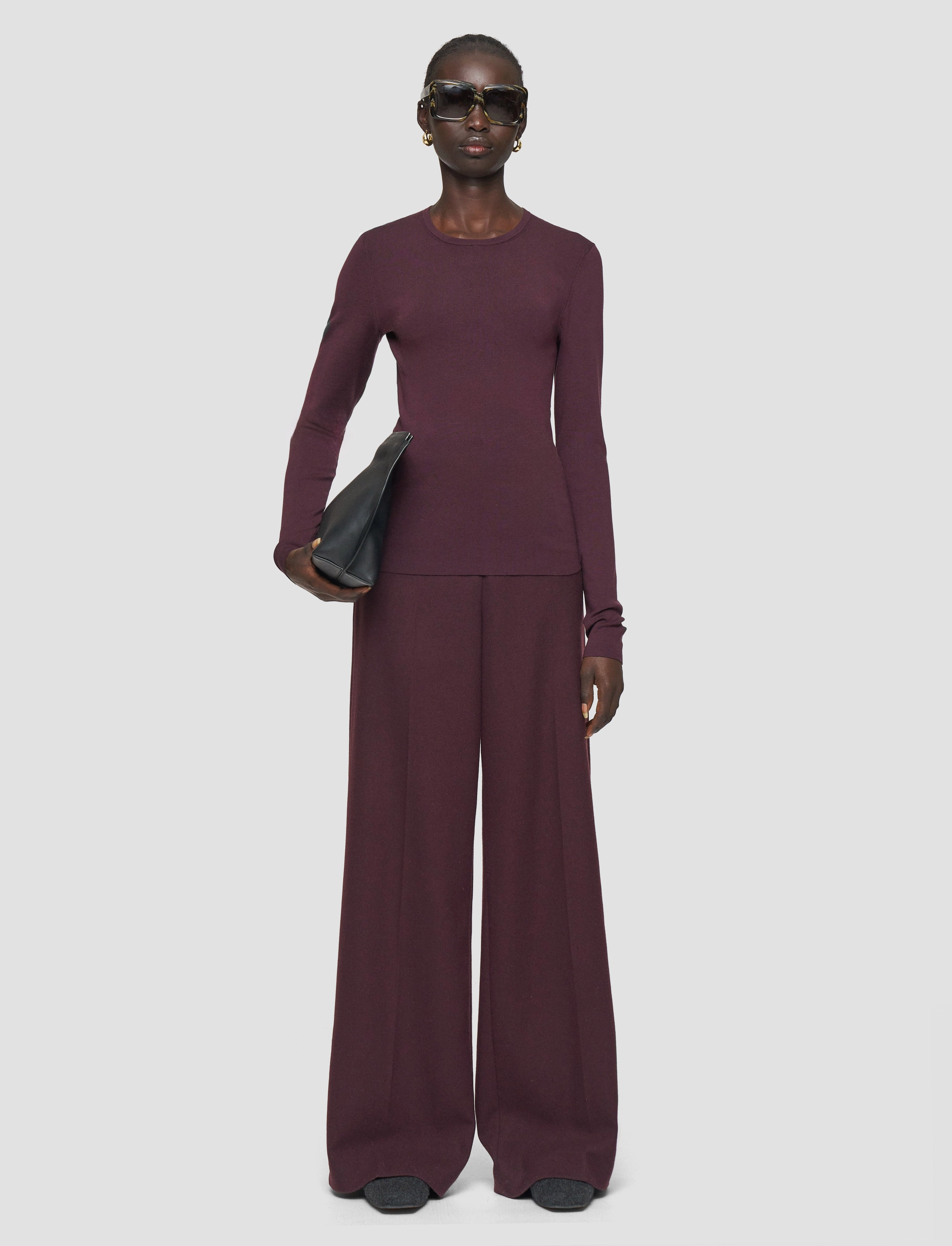 Minimalist Stitching Silk Stretch Top