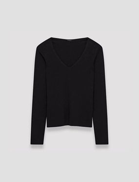 Silk Stretch V Neck Top FrictionResistant Sleeves