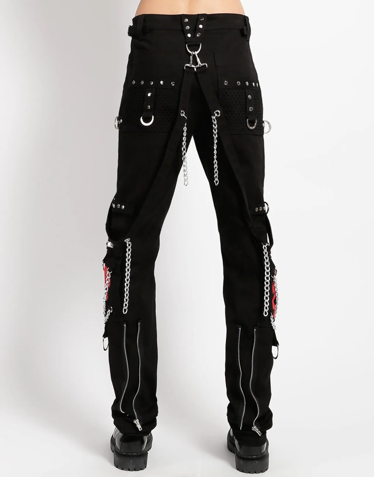 Detachable belt Flexible Ankle Cuffs SKULL BONDAGE PANT