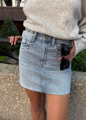 Skye Denim Mini Skirt - Apollo Wide Leg