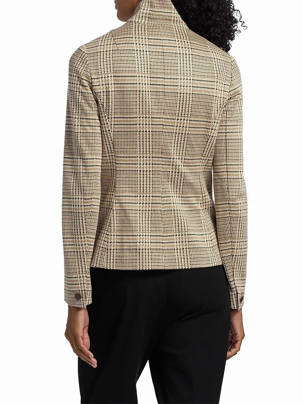 Soft Shell Slade Ponte Single-Breasted Blazer Tan Multi