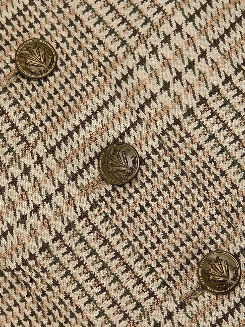 Wardrobe Slade Ponte Single-Breasted Blazer Tan Multi