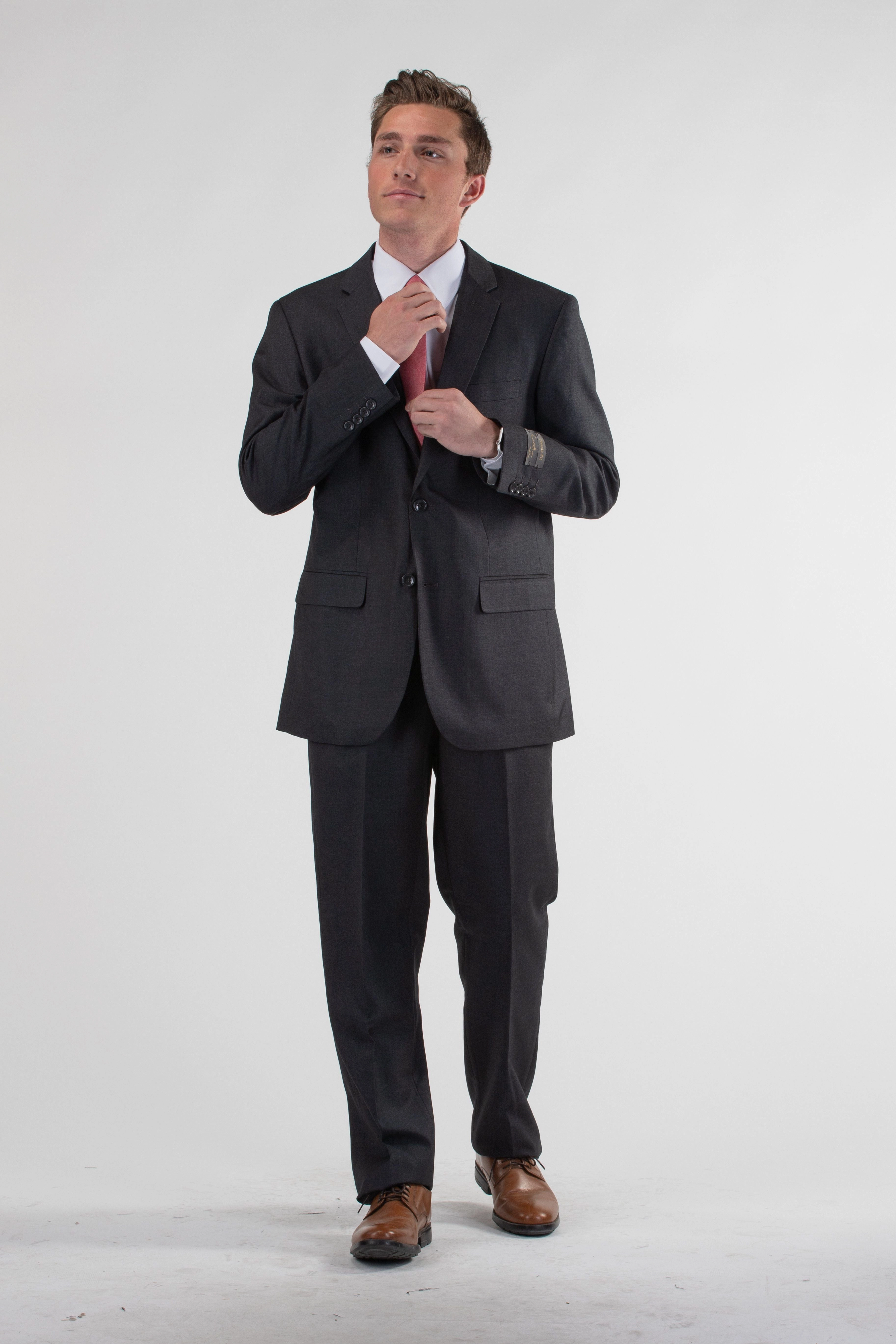 Signature Suit Classic Charcoal Professional Tailored Fit Trendy Layer