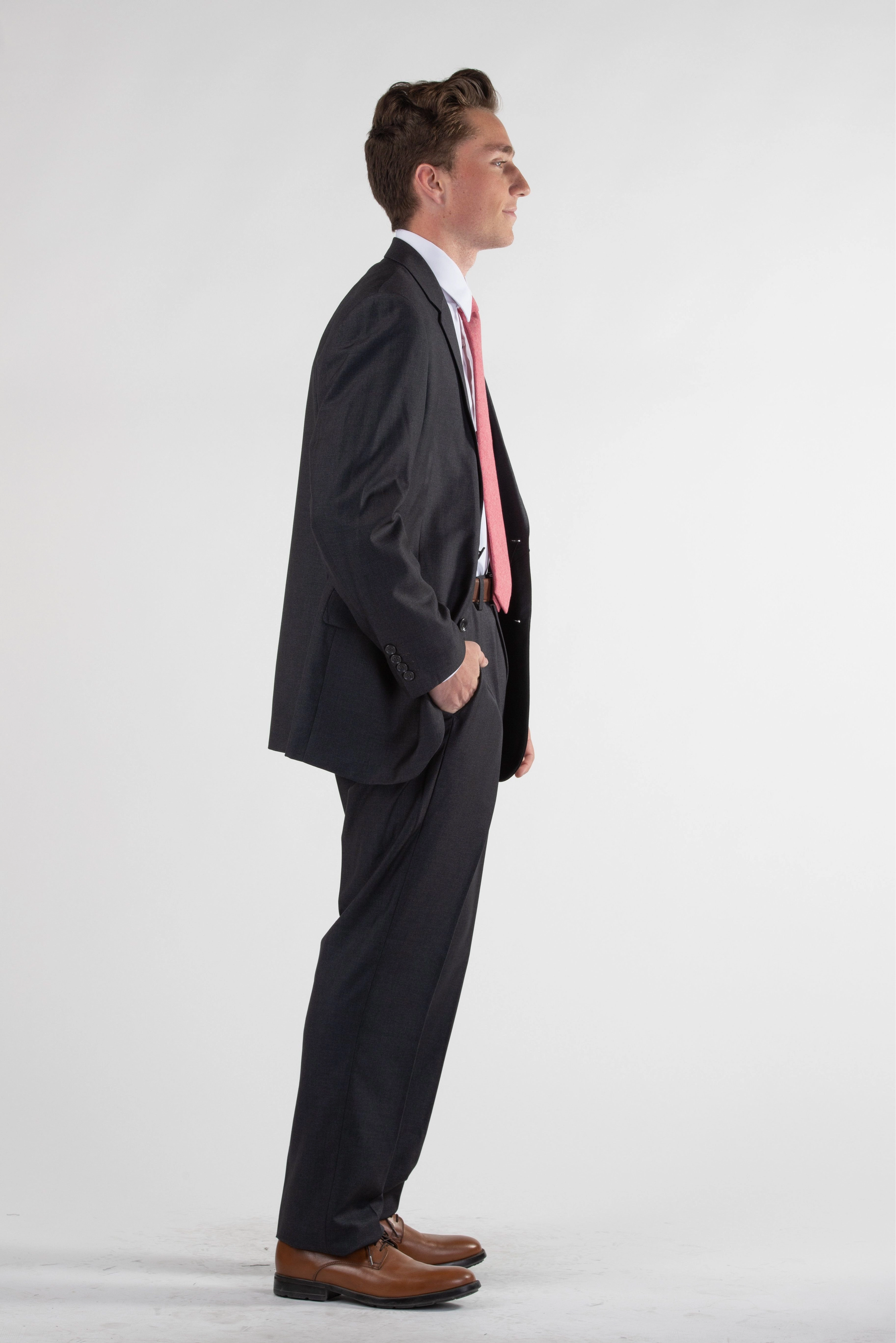 Signature Suit Classic Charcoal Custom Fit Flattering Look