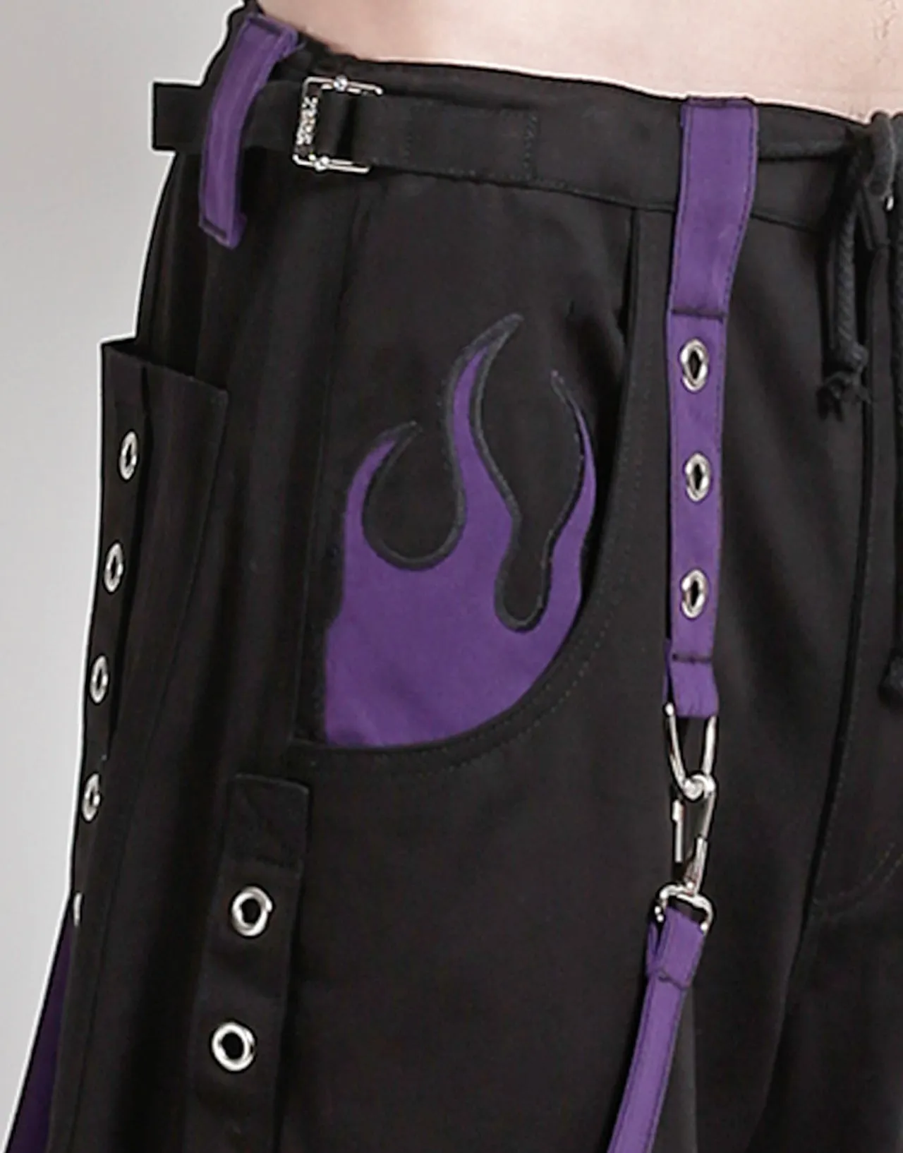 Straight Leg FLAME DARK STREET PANT PURPLE