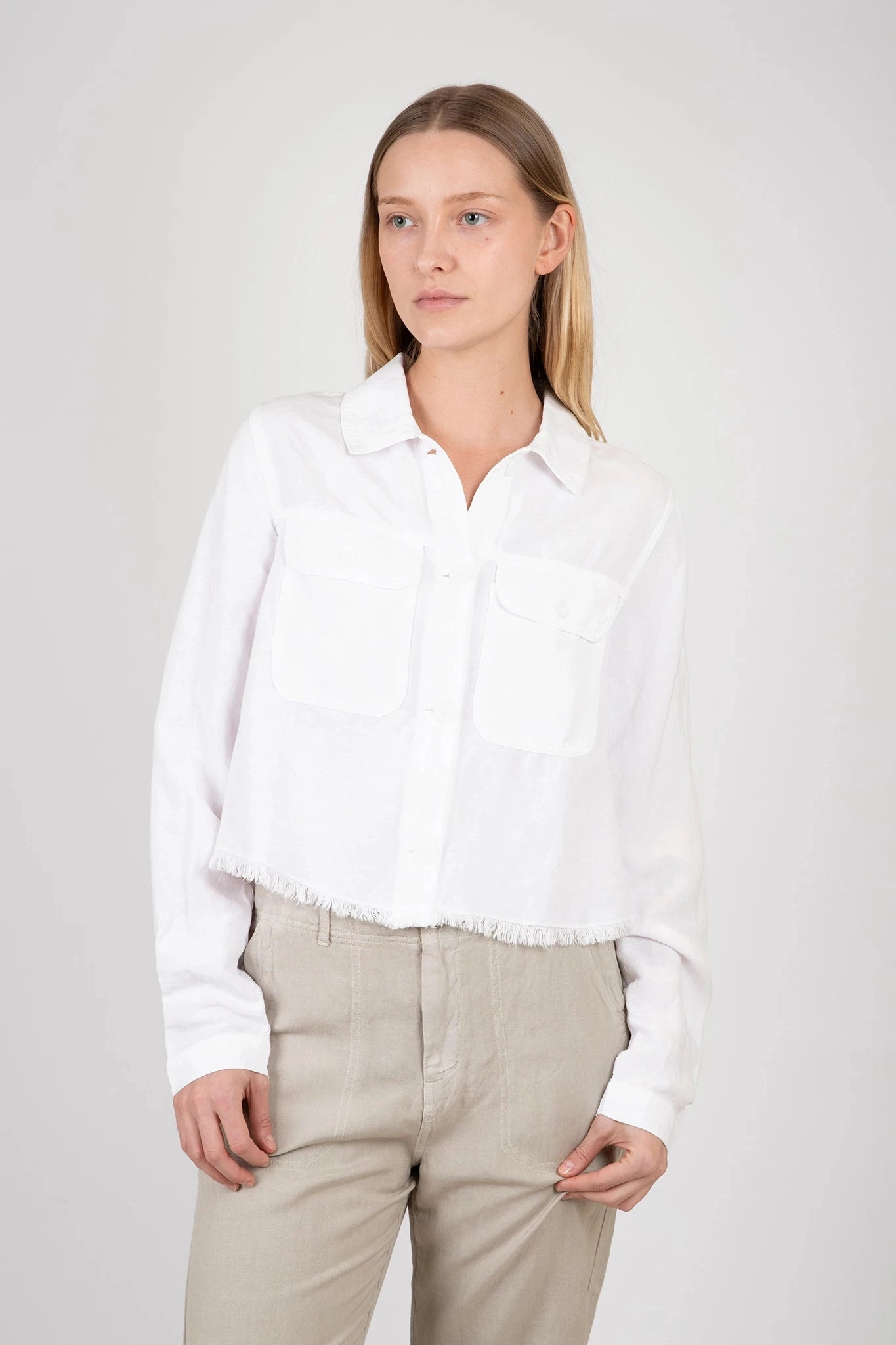 Lily Frayed Hem Jacket Quick Dry Technology