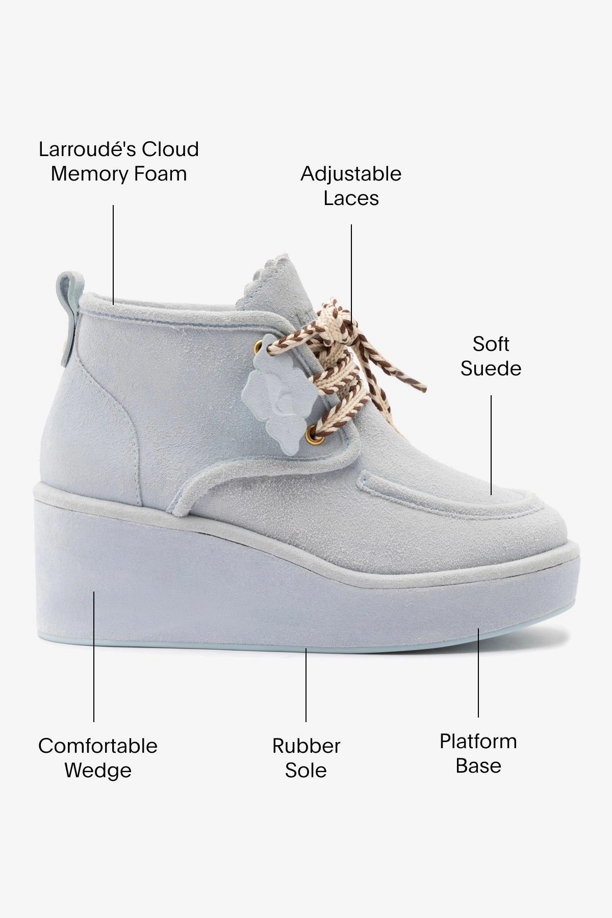 Freedom Move Buckle Detail Chani Wedge In Maya Suede