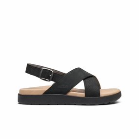 Women's Elle Luxe Cross Strap Sandal  |  Black/Black Active Feet
