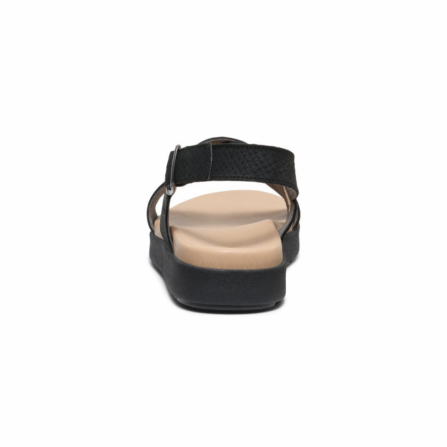 Women's Elle Luxe Cross Strap Sandal  |  Black/Black Breathable Sandals Running Comfort