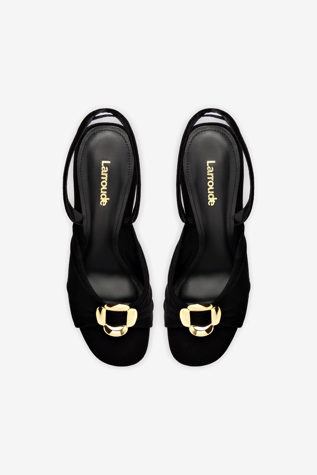 Mayfair Sandal In Black Suede Block Heel