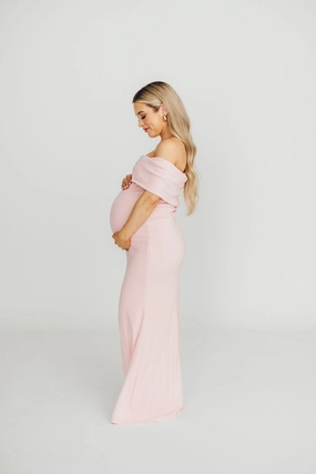 Monroe Maxi Dress in Dusty Pink - Bump Friendly Fashion Daily