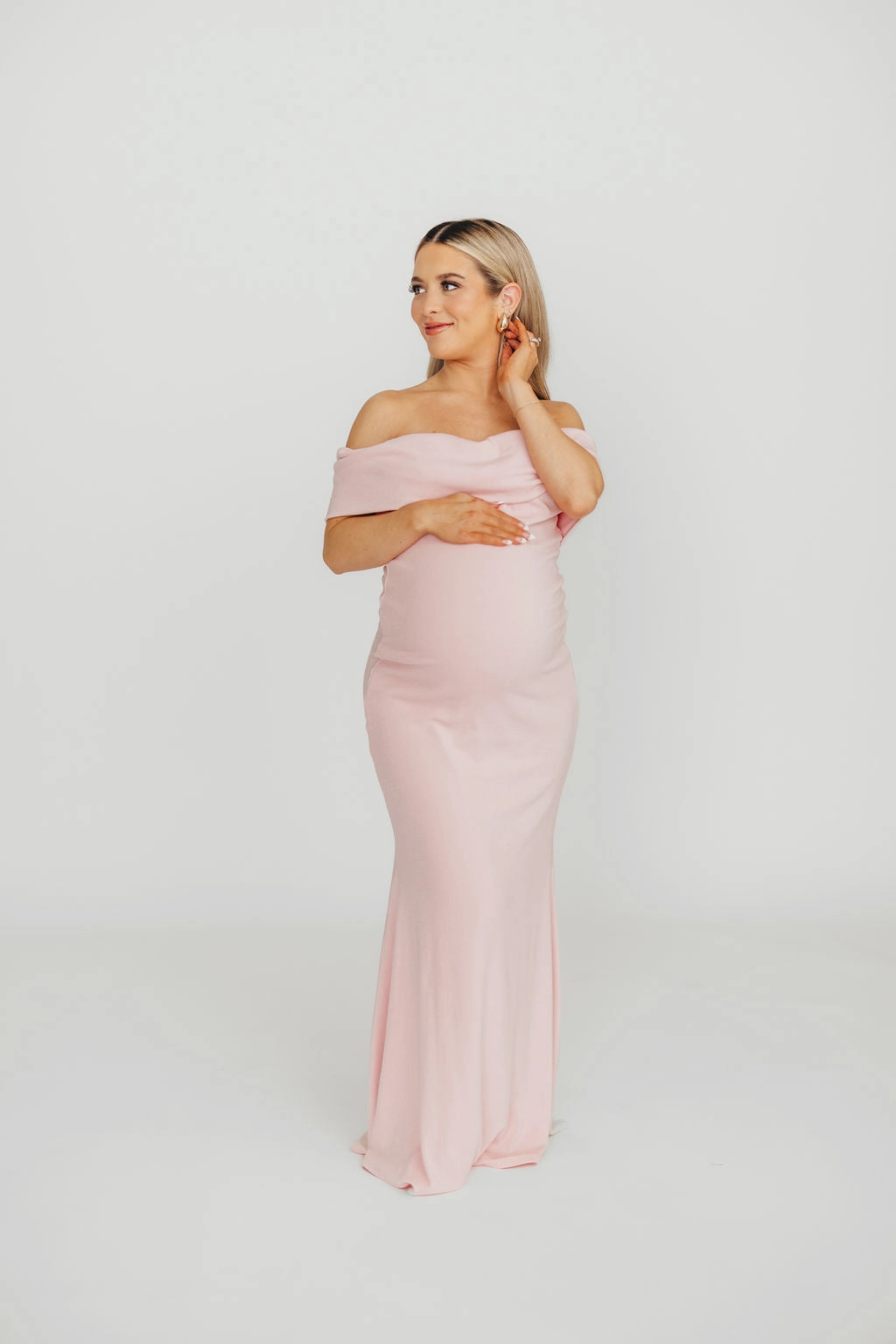 Festival Mood Monroe Maxi Dress in Dusty Pink - Bump Friendly