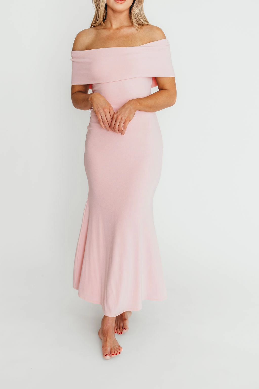 Monroe Maxi Dress in Dusty Pink - Bump Friendly Trendy Style