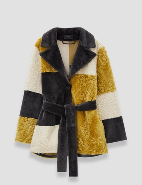 Martel Overlay Shearling Coat QuickDryMaterial