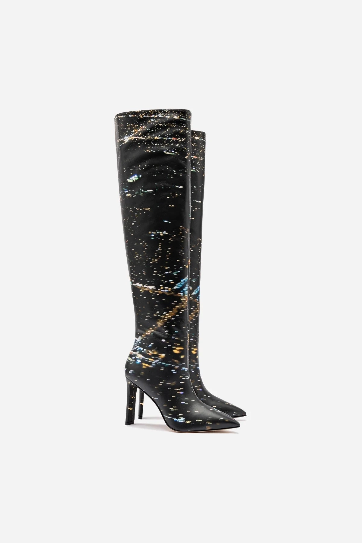 Larroud x Libertine Boot In Black LAX Printed Leather Trail Use